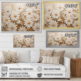 Designart "White Daisy Fields Elegance V" Daisies Wall Art