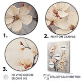 Designart "White Dogwood Blossom Escape VII" Dogwood Wall Art