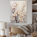 Designart "White Dogwood Blossom Escape VII" Dogwood Wall Art