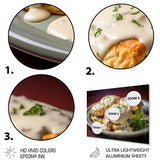 Designart "White Gourmet Gravy Desserts I" Desserts Metal Wall Art - White Metal Wall Décor Traditional Metal Art Work