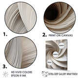 Designart "White Minimalism Spiral Poteries " Abstract Spirals Framed Canvas Art Print