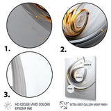 Designart "Wilderness of Ambition White Minimal Swirl" Abstract Shapes Framed Wall Art Living Room