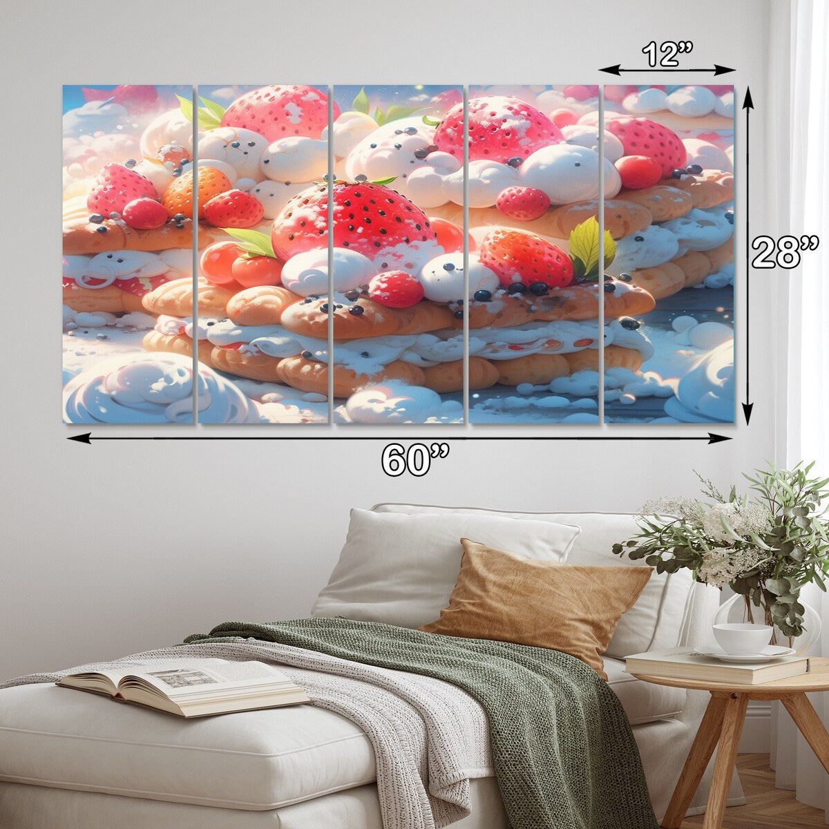 Designart "Wind Turbines Monochrome Coastal Harvest" Landscapes Multipanel Canvas Print set