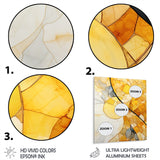 Designart "Yellow Solar Panels Sunlight Collage II" Abstract Collages Yellow Metal Wall Art - Modern Metal Art Work