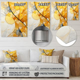Designart "Yellow Solar Panels Sunlight Collage II" Abstract Collages Yellow Metal Wall Art - Modern Metal Art Work