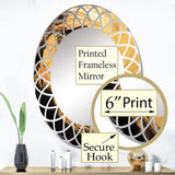 Designart "Yellow Whirling Winds II" Landscapes Modern Wall Mirror
