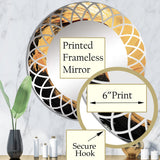 Designart "Yellow Whirling Winds II" Landscapes Modern Wall Mirror