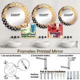 Designart "Yellow Whirling Winds II" Landscapes Modern Wall Mirror