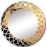 Designart "Yellow Whirling Winds II" Landscapes Modern Wall Mirror