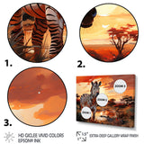 Designart "Zebra Walking In Africa I" Animals Multipanel Canvas Art Print set