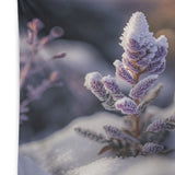 Designart 'A Blooming Purple Lavender Flower In Winter I' Floral Rose Wall Tapestry