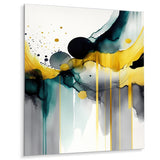 Designart 'Abstract Transitional Shapes II' Modern Shapes Transitional Metal Wall Art