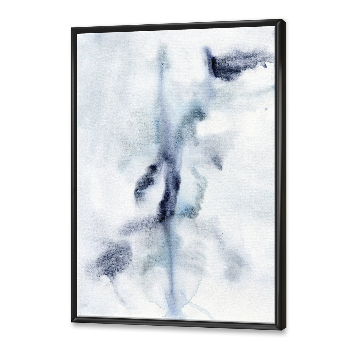 Designart "Abstract of Dark Blue Clouds V" Modern Framed Canvas Wall Art Print
