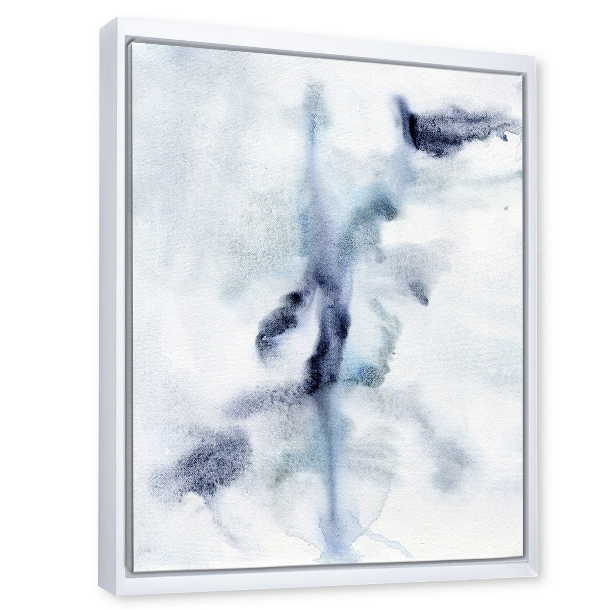 Designart "Abstract of Dark Blue Clouds V" Modern Framed Canvas Wall Art Print