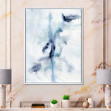 Designart "Abstract of Dark Blue Clouds V" Modern Framed Canvas Wall Art Print