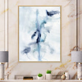 Designart "Abstract of Dark Blue Clouds V" Modern Framed Canvas Wall Art Print