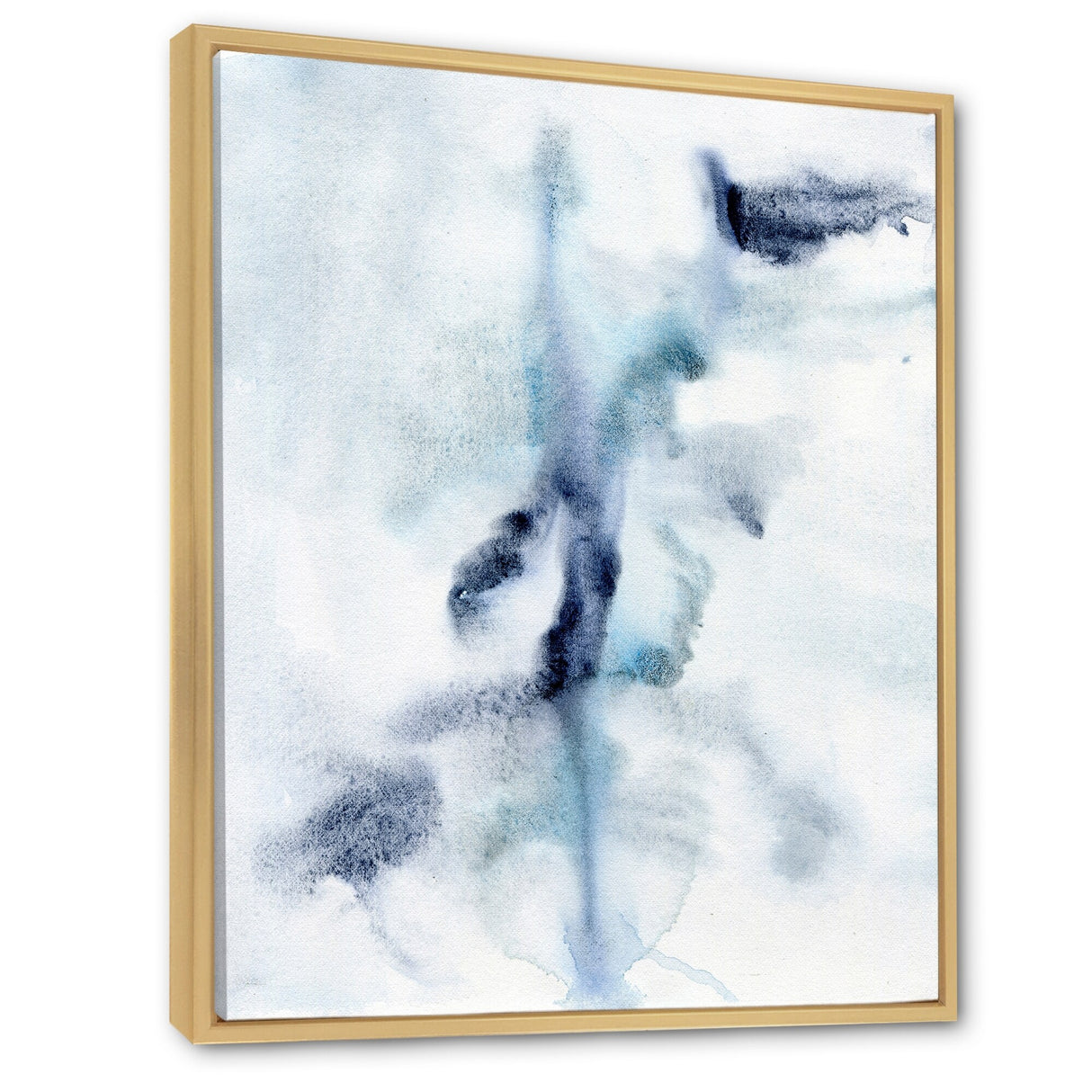 Designart "Abstract of Dark Blue Clouds V" Modern Framed Canvas Wall Art Print