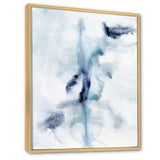Designart "Abstract of Dark Blue Clouds V" Modern Framed Canvas Wall Art Print