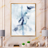 Designart "Abstract of Dark Blue Clouds V" Modern Framed Canvas Wall Art Print