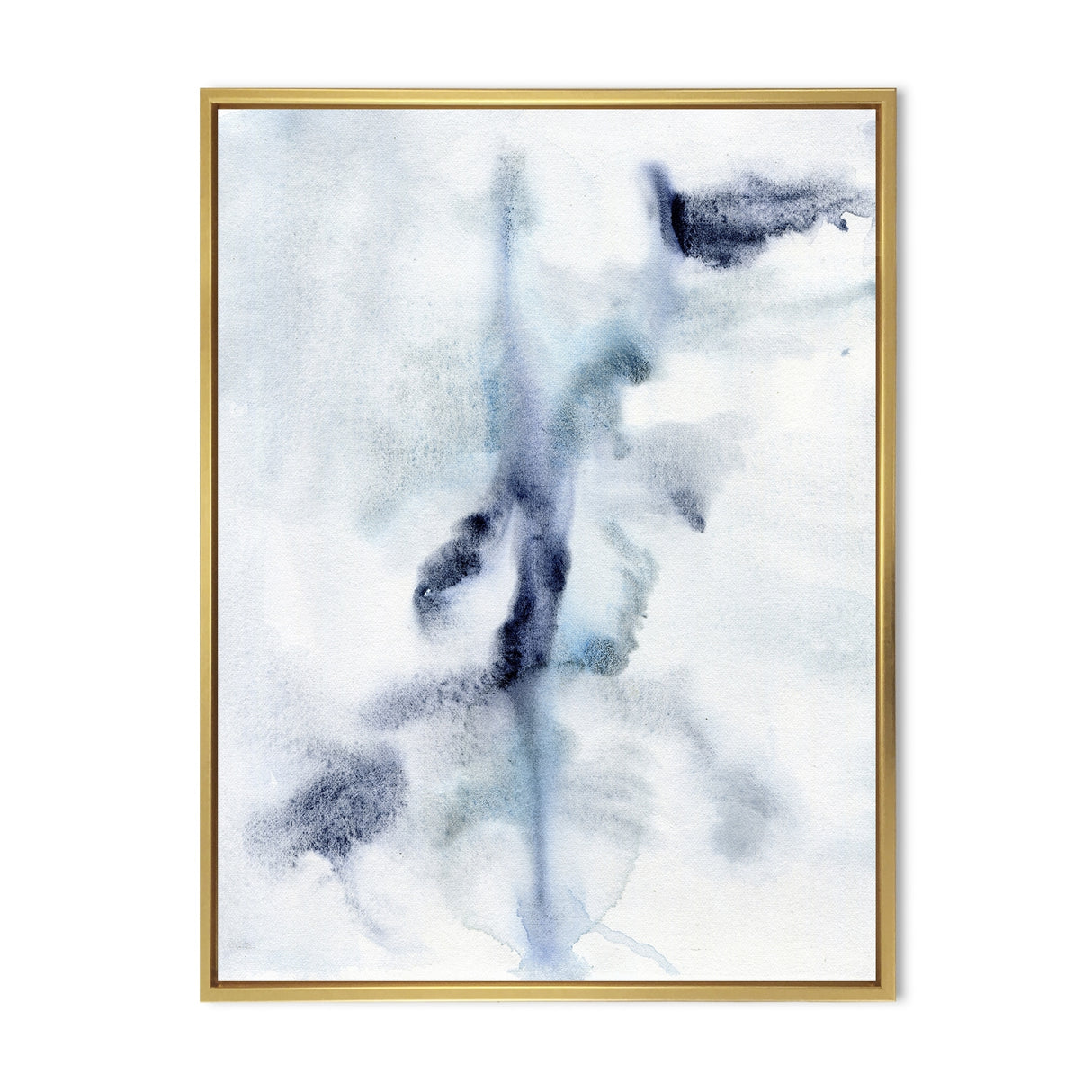 Designart "Abstract of Dark Blue Clouds V" Modern Framed Canvas Wall Art Print