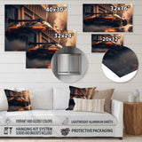 Designart 'Black McClaren Sports Car Racing In Italian Street II' Cars Race Car Metal Wall Art