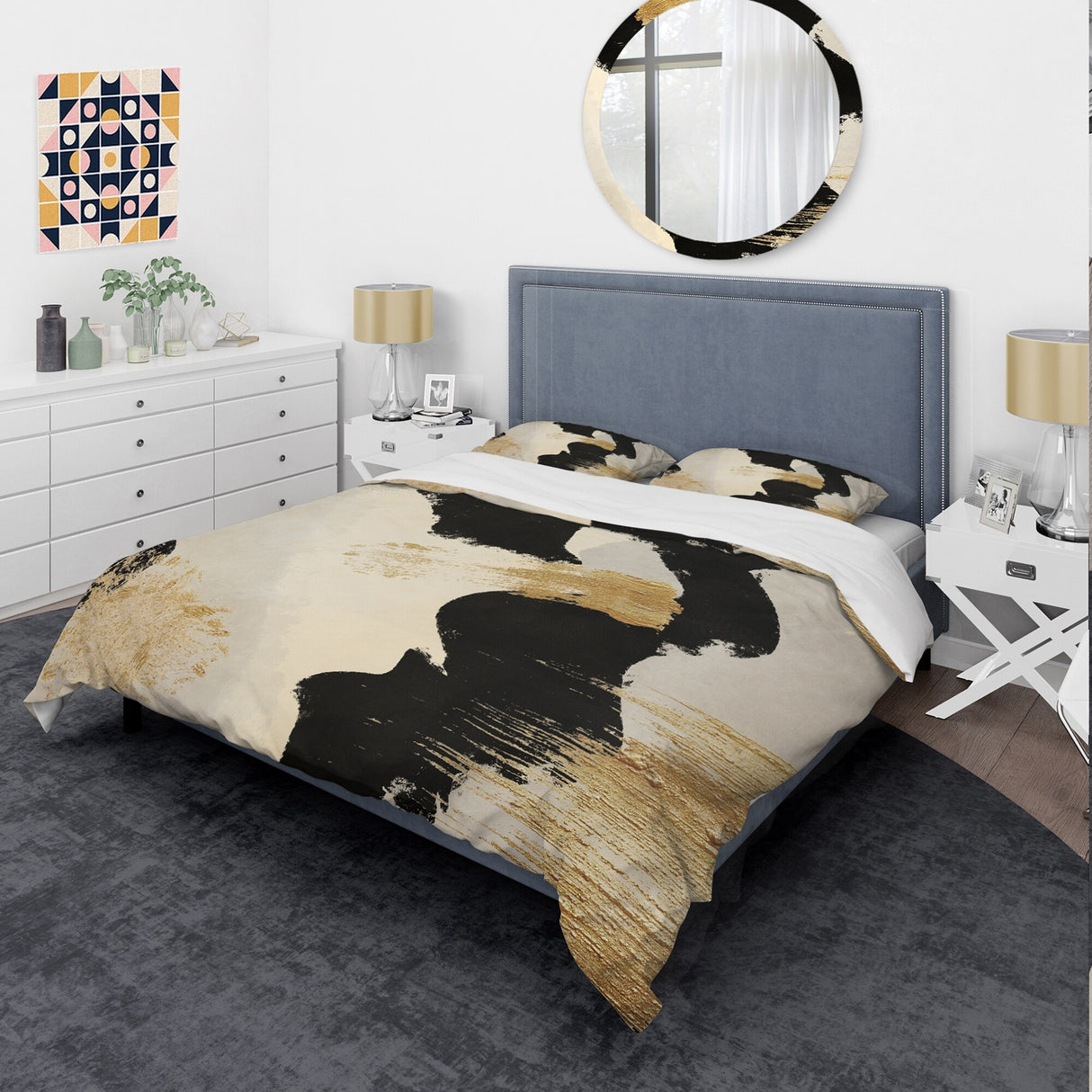 Designart 'Glam Collage II' Glam Bedding Set - Duvet Cover & Shams