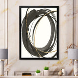 Designart "Gold Glamour Circle IV" Posh & Luxe Framed Art Print