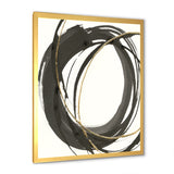 Designart "Gold Glamour Circle IV" Posh & Luxe Framed Art Print