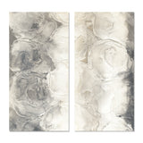 Designart "Gray Circles I" Modern & Contemporary Canvas Wall Art Print 2 Piece Set