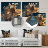 Designart 'Harmony Water Crystal V' Modern Geometric Metal Wall Art