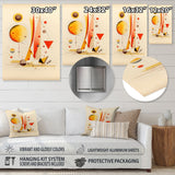 Designart 'Orange And Yellow Geometric Abstract I' Modern Geometric Metal Wall Art