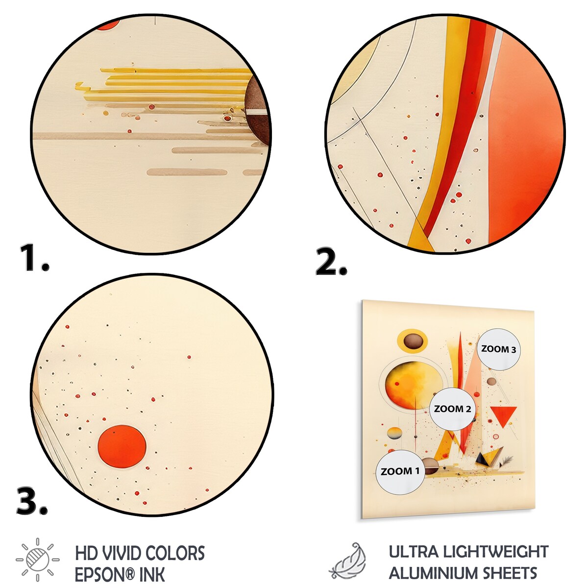 Designart 'Orange And Yellow Geometric Abstract I' Modern Geometric Metal Wall Art