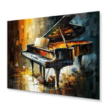 Designart 'Piano On Stage' Music Metal Wall Art