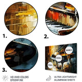 Designart 'Piano On Stage' Music Metal Wall Art