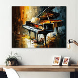 Designart 'Piano On Stage' Music Metal Wall Art