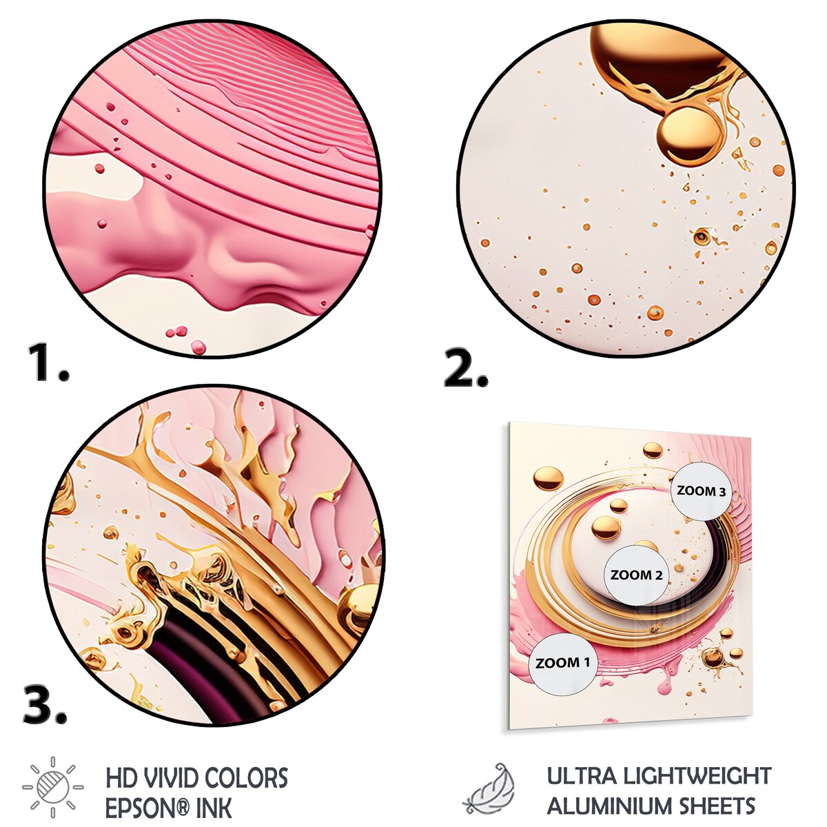Designart 'Pink Watercolor Circular Abstract IV' Modern Spiral Metal Wall Art