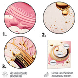 Designart 'Pink Watercolor Circular Abstract IV' Modern Spiral Metal Wall Art