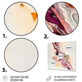 Designart 'Rendend Point Dreams III' Abstract Liquid Ink Metal Wall Art