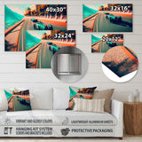 Designart 'Retro Race Car In Monaco Street Race I' Exotic Car Metal Wall Art