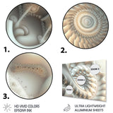 Designart 'White Fractal Spiralling III' Modern Geometric Metal Wall Art
