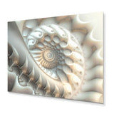 Designart 'White Fractal Spiralling III' Modern Geometric Metal Wall Art