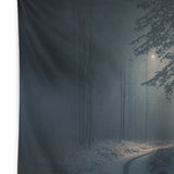 Designart 'Wintercalm During Forest Winter Time II' Landscape Forest Wall Tapestry