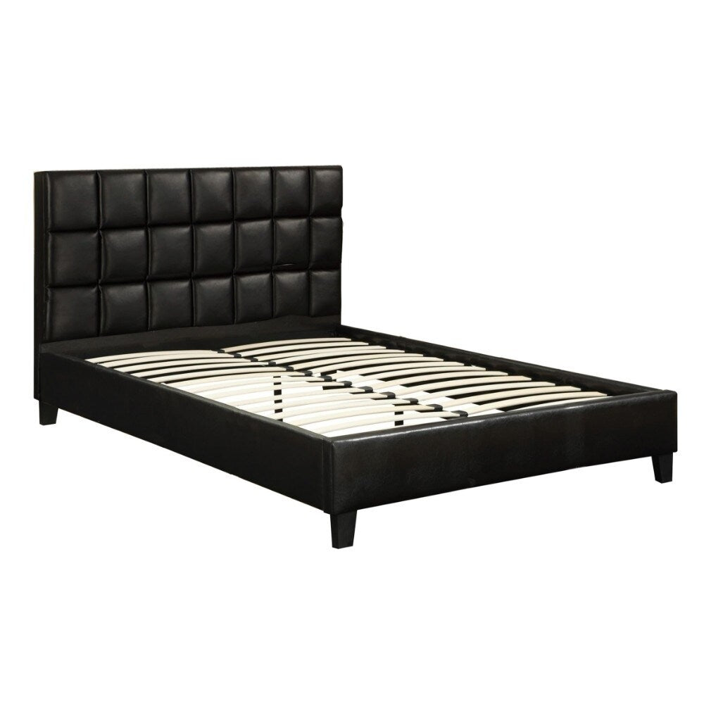 Desirable and Comfortable PU Full Bed, Black