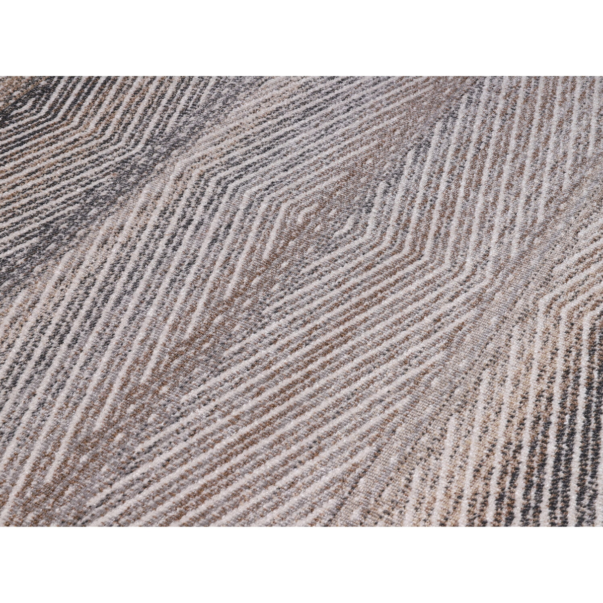 Desire Collection Abstract Brown/Grey Area Rug