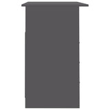 Desk with Drawers Gray 43.3"x19.6"x29.9" Chipboard