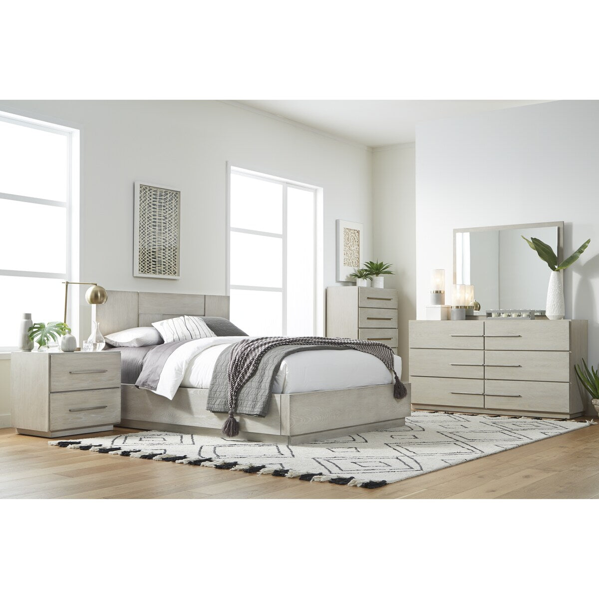 Destination Six Drawer Dresser in Cotton Grey