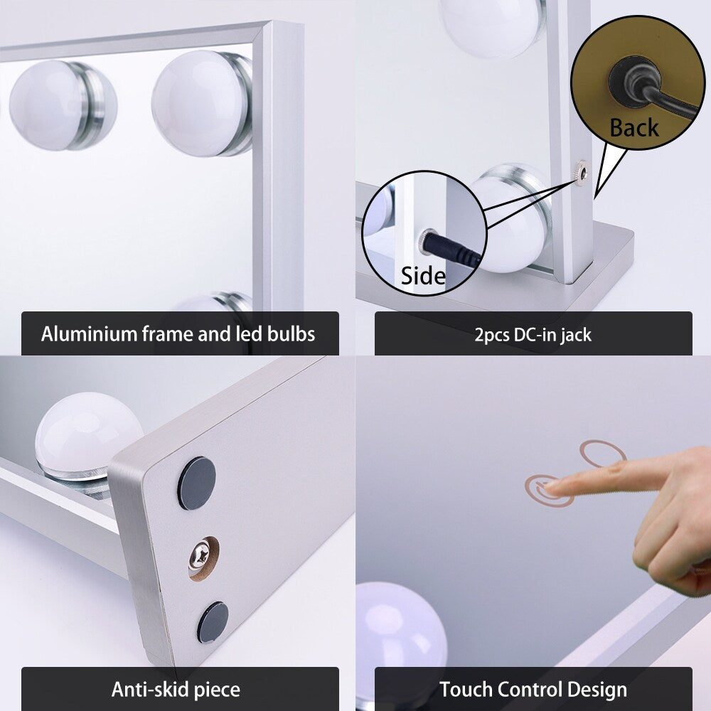 Detachable 10X Magnification Cosmetic Mirror - 23.62''(L) x 19.69''(W)