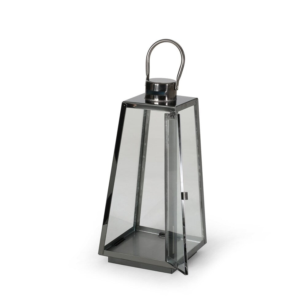 Detroit Modern Outdoor 15" Stainless Steel Lantern by Christopher Knight Home