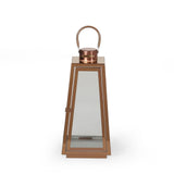 Detroit Modern Outdoor 15" Stainless Steel Lantern by Christopher Knight Home