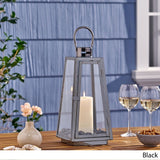 Detroit Modern Outdoor 15" Stainless Steel Lantern by Christopher Knight Home